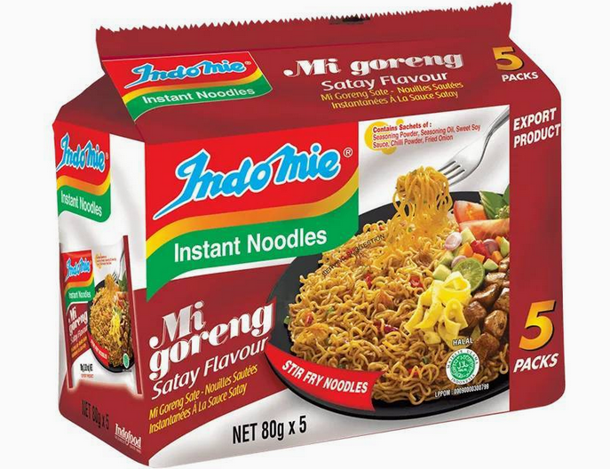 Indomie Instant Noodles Mi Goreng Satay 5 Pack