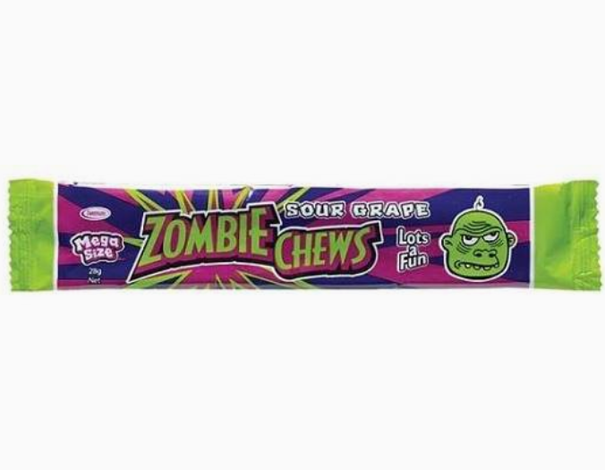 Zombie Chews Sour Grape Flavour 28g