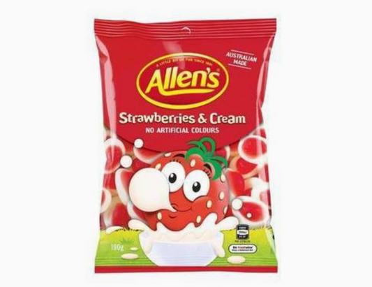 Allen's Lolly Bag Strawberries and Cream