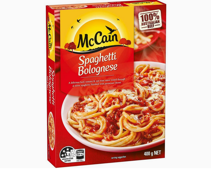 Mccain Spaghetti Bolognese Frozen Meal 400g